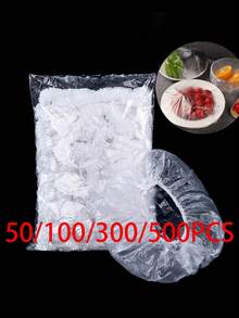 50/100/300/500pcs Disposable Self-Sealing Food Wrap Covers, Plastic, Great For Kitchen, Picnic And BBQ - Multicolor - View 8