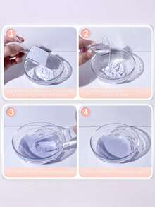 HMQ beauty 护肤DIY面膜套装透明棒面膜刷调制软膜长方形托盘精油碗美容院适用 - 無色 - 查看 6