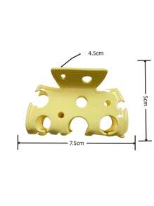 1pc New PVC Hair Clips Cute Pudding/Cheese Cartoon Cake Design Hair Accessories For Women,Hair Claw,Claw Clips,Hair Jaw Clip,Hair Clutch