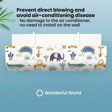 1pc Air Conditioner Wind Shield, Universal AC Wind Deflector, Wall-Mounted, Hole-Free Anti-Direct Blowing - Multicolor - View 7