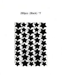 1120/840/560/280 Pcs Star Stickers, Back To School,Halloween & Christmas Decoration Stickers, Colorful Five-Pointed Star Stickers For Party, Holiday Photo Decoration, Face Decor Stickers (1 Sheet Per Color), For Decoration Only (Not For Makeup)2000/1400/160/80/40