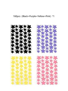 1120/840/560/280 Pcs Star Stickers, Back To School,Halloween & Christmas Decoration Stickers, Colorful Five-Pointed Star Stickers For Party, Holiday Photo Decoration, Face Decor Stickers (1 Sheet Per Color), For Decoration Only (Not For Makeup)2000/1400/160/80/40