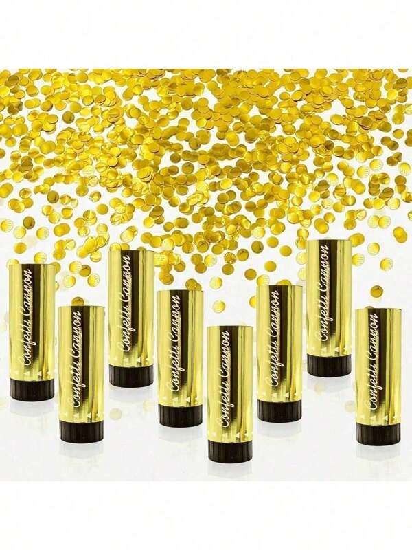 3pcs/Confetti Poppers, Multicolor Paper Confetti Cannon Popper, Party Decoration & Gift For Wedding, Birthday, Graduation, Anniversary, New Year