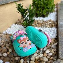 Babouche Papete Sandal Children's Girl Comfortable Soft Fox And Cute 3D Designs - màu xanh lá - Xem 3