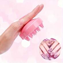 1pc Unisex Hair Washing Brush Suitable For Normal Hair, ABS Plastic Handle, Scalp Cleaning And Exfoliating Tool, Home Necessity, Body Care, Random Color