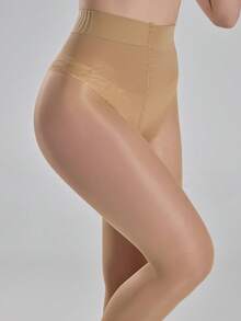 1pc 40D Women's Bikini Crotch Jacquard Transparent Tights & Fashion Sexy Legs Shaping Tummy Control Pantyhose, Cozy - Multicolor - View 9