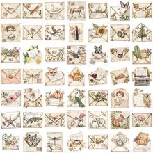 50pcs Vintage Envelope Graffiti Stickers Suitable For Decorating Mobile Phone Case Water Bottle Suitcase Guitar Creative Waterproof Decals - Multicolor - View 4