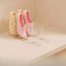 1pc 4-Tier Transparent Shoe Rack, Acrylic Shoe Organizer, No Power Required, Suitable For Various Room Types - Multicolor - View 6
