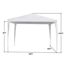 3 X 3m Waterproof Tent With Spiral Tubes White - White - View 2