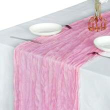1 pieza Cheesecloth (gasa) de mesa de color crema, Cheesecloth (gasa) bohemio de granja brillante de 120 pulgadas (304,8 cm), Cheesecloth (gasa) con lentejuelas brillantes, Adecuado para bodas, fiestas, bautizos, cumpleaños y decoración del hogar