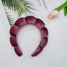 1 chiếc băng đô nhung xoắn họa tiết mây, băng đô rộng dùng cho rửa mặt, tắm, trang điểm, spa, tập luyện, phụ kiện tóc, băng đô trang điểm, phụ kiện đội đầu, trang trí nhà cửa, phòng ngủ. - Màu Hồng Tươi - Xem 3