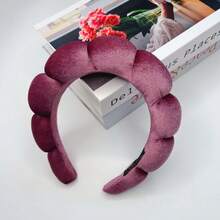 1 chiếc băng đô nhung xoắn họa tiết mây, băng đô rộng dùng cho rửa mặt, tắm, trang điểm, spa, tập luyện, phụ kiện tóc, băng đô trang điểm, phụ kiện đội đầu, trang trí nhà cửa, phòng ngủ. - Màu Hồng Tươi - Xem 1