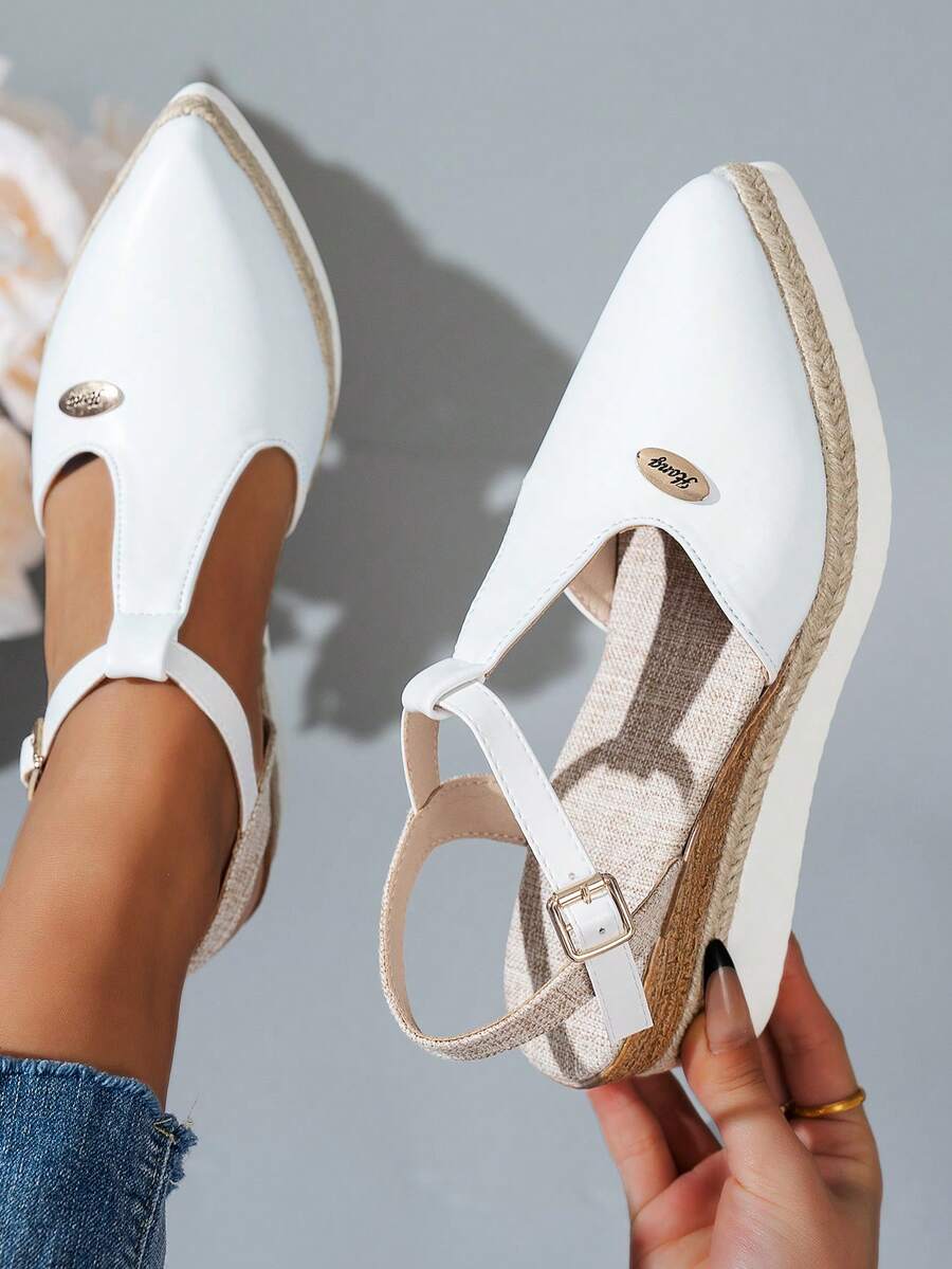 WRCVS Chaussures casual  talon compens blanc pour femmes, avec ...