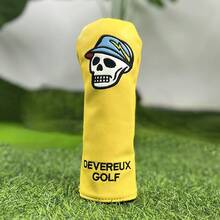 1pc Yellow Hat Wearing Skull Golf Club Head Cover, Golf Putting Cover, Golf Fashionable Club Cover, Suitable For Male And Female Outdoor Enthusiasts, Made Of Waterproof Materials, Providing The Best Protection For Your Golf Club - Multicolor - View 6