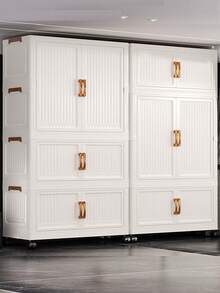 Tủ quần áo gấp gọn 5/4/3/2/1 tầng cho người lớn, tủ đựng quần áo phòng ngủ đơn giản tất cả trong một dành cho người lớn và trẻ em - Nhiều màu - Xem 2