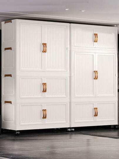 5/4/3/2/1 niveau Armoire de rangement pliante pour adulte, organisateur de vêtements simple tout-en-un pour chambre à coucher pour adultes et enfants