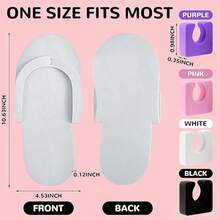 10Pairs Disposable Pedicure Slippers And Toe Separators Kit 10 Toe Separators For Women Nail Hotel Salon Spa Party - Multicolor - View 5