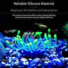 Decoración luminosa de coral para acuario, adorno artificial de gorgonia marina de silicona con efecto de resplandor, crea un ambiente submarino realista para peces y camarones, apto para pecera, acuario, parque acuático, decoración de acuario - Multicolor - Ver 5