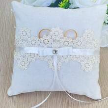 Bridal Rhinestone Lace Ring Pillow For Wedding, Wedding Gift (Excluding Ring), 2.5 Cm New Collection - Lace - View 5