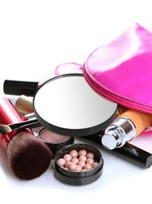 30X/40X Magnifying Makeup Mirror, Portable Round Hand Mirror With 2 Suction Cups For Wall Mount, Suitable For Makeup, Tweezing And Blackhead/Blemish Removal