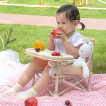 UBRAVOO Baby Chair, Table Chair, Baby Children, Kids Chair, Foldable, Storage Bag Included, Portable, Lightweight, Anti-Slip, Durable, Safety Belt, Load Capacity 44.1 Lbs (20 Kg), Baby Seat, Dining