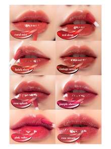 Rom&nd Romand GLASTING WATER TINT 02 红色水滴，透气水润膜融合，轻盈玻璃光泽，彩虹渐变技术，蜜桃茶啫喱透明，玫瑰金星尘薄纱，哑光薄荷氧气光泽，迷你SOS补妆棒，纯素假日限量版，裸妆轻盈秘诀，韩妆，4克/0.14盎司 - 02 RED DROP - 查看 5