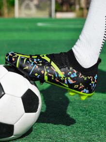 1 Pair Adult & Student Football/Soccer Shoes, Low-Top Outdoor Team Competition Men's Professional Sports Shoes, Big Size Anti-Slip, Wear-Resistant, AG Studs, FG Natural Grass Soft Ground, Lace-Up Cleats, Leather Football Training Shoes, Lightweight, High-Performance, Anti-Skid, Top Professional Football Boots