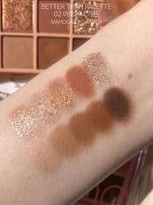 Rom&nd Romand Better Than Palette 02 MAHOGANY GARDEN 眼影盘，自然日常妆容色调，易于晕染，色彩鲜艳，丝绒质地，哑光与珠光双效，高显色度，持久不脱妆，韩国彩妆，K-Beauty，7.5克/0.26盎司 - 02 MAHOGANY GARDEN - 查看 3