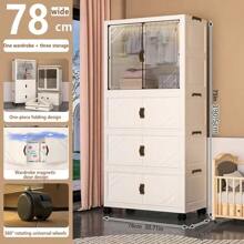 No-Assembly Storage Cabinet Organizer Case, Baby Clothes Wardrobe, Infant Garment Folding Storage Shelf, Plastic Snack Cabinet