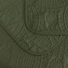 Austin Oversized Bedspread Set 3-Piece Ultrasonic Quilted Soft Lightweight Microfiber Coverlet For All Season - 柏 - 查看 4