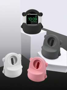 1pc Suporte de carregador rápido sem fio portátil compatível com Apple Watch Suporte de mesa de silicone bonito, compatível com base de estação de carregamento Apple Watch, compatível com todos os modos de mesa de cabeceira da série Apple Watch Ultra/SE/8/7/6/5/4/3/2/1 (excluindo carregador e alça)