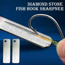 1pc Double-Sided Carbon Fiber Fishing Hook Sharpener, Portable Diamond Stone Key Chain Grinder For Sharpening Fish Hooks, Suitable For Outdoor Fishing Gear, No Battery Required, Lightweight Straight Blade Knife Sharpener Tool For Outdoor Fishing Accessories, Flexible Hand-Held Sharpener To Enhance Bait Penetration, Durable And Easy To Carry, Ideal Gift For Outdoor Fishing Enthusiasts