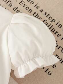 3pcs/Set Baby Girls' Summer Casual Magenta Vest Jacket & Bell-Sleeve Top & Shorts Outfit - Hot Pink - View 8