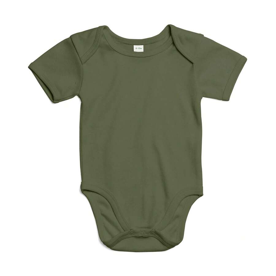 Babybugz Baby Plain Bodysuit (Light Olive) - Olive Green - View 1