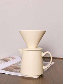 1 Set Japanese-Style Manual Coffee Maker Kit, Ceramic Coffee Filter Cup And Carafe, Home Use, Gift For Friends And Couples, European Style Coffee Sharing Pot Set Back To School - Coffee Sharing Pot - View 14
