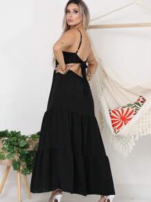 vestido longo alcinha nó babado tres marias moda blogueira evangelica casual festa casamento