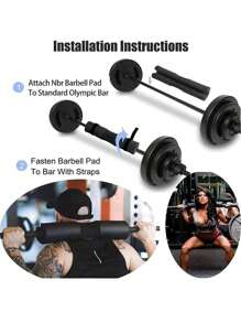 Almohadilla para sentadillas, almohadilla para barra de levantamiento - Almohadilla de espuma que proporciona alivio al cuello y los hombros durante el entrenamiento - Apto para barras estándar (1 protector de hombro para barra) - Disponible en múltiples colores