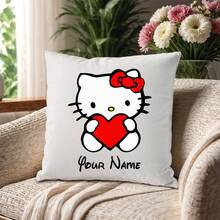 1pc Personalized  Pillow Case (Pillow Insert Not Included), Cute  Cartoon Design, Zipper Closure, Soft & Comfortable, Suitable For Home Decor Pillows In Various Rooms - White - View 6
