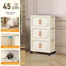 5/3/1层多功能五层折叠收纳柜，大容量收纳 - 万向滚轮可360°旋转 - 节省空间 - 双门设计，适用于存放衣服、床上用品、零食、文具、鞋子、包包等，大容量收纳 正装 裤子 鞋子 牛仔裤 靴子 裙子 卧室，收纳盒，家居收纳，白色T恤女，黑色裤子女，女士冬装，连衣裙，