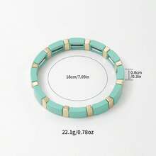 1pc Women's Chic Minimalist Enamel Painted Bangle Bracelet - Candy Color Bracelet - View 13