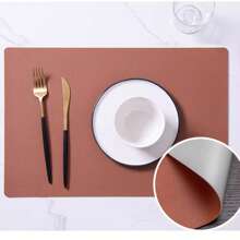 1-8 peças/Conjunto de Jogos Americanos de Uso Dupla Face em Cores Variadas, Laváveis, Fácil de Limpar, Antiderrapante, Resistente ao Calor, Decoração de Mesa para Jantar em Festas de Feriados e Casamentos