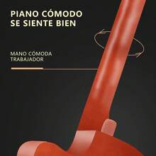 Guitarra Electroacústica con Bolso + Cinta + Púas + Cuerdas extras con Equalizador y accesorios - Caqui - Ver 3