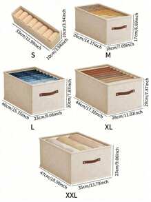 1 pièce Boîte de rangement pour vêtements blanche, boîte de rangement pour vêtements en tissu Oxford pliable de style tiroir, sans compartiment. Organisateur de placard pour jeans, pulls, etc. Décorations, décorations d'automne, décorations de fête, décorations de chambre, décorations de maison, décorations de chambre à coucher
