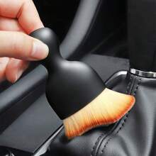 1pc Rhinestone Embellished Car Interior Crevice Brush, Short Soft Bristles Clean Air Conditioner Vent, Cleaning & Beauty