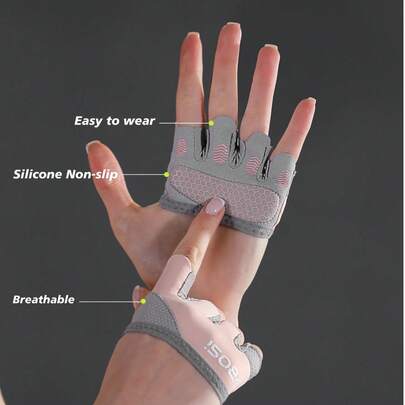 VBOSI 1 Pair Unisex Lightweight Four-Finger Workout Gloves & Training Gym Accessories, Sport, Gym, Home Exercise, Women's Gym Gloves, Boxing Gloves, Gym Gloves, Gym Gloves, Men's Gym Gloves