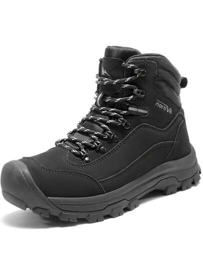 Women's Outdoor Hiking & Camping Boots Waterproof Leather High-Top Trekking Shoes With Anti-Slip Lug Sole Boots