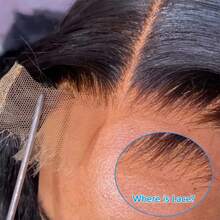 HD Lace Wigs 13x4 HD Lace Frontal Wig 24 26 28 Inch Straight Human Hair Wigs 210% Deinsity Top Quality Human Hair Wigs Brazilian Weave Lace Front Human Hair Wig 15A HD Lace Wigs Human Hair For Women - Natural Black - 查看 2