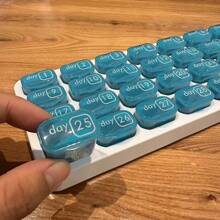 Portable Daily Pill Organizer - Deluxe 31-Day - Thick PP Material, Clear Compartment Lids, Weekly Labels & Removable Compartments - Ideal For Home, Travel, Holidays & Birthdays, Perfect Gift - Travel Pill Box, Pill Storage, Pill Box For Purse