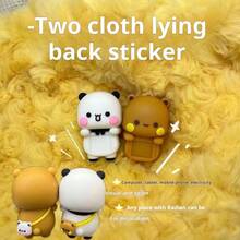 1 件可爱毛绒娃娃手机装饰，卡通人物熊娃娃，迷你玩具屏幕装饰，定制情侣礼物