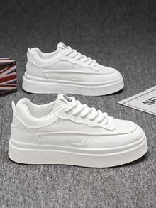 Spring & Summer New Men's Low-Top Casual Sneakers, Fashion Versatile Anti-Slip Thick Sole Comfortable Breathable Daily/Sports Wear For Teenagers ,Gym - Multicolor - View 19